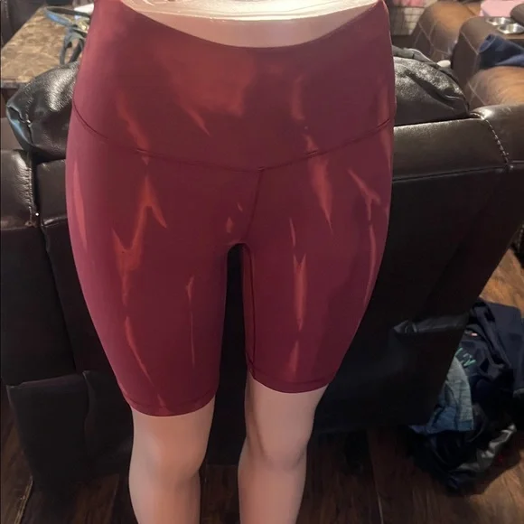 Lululemon Athletica Burgundy Bike Shorts - Picture 3 of 4